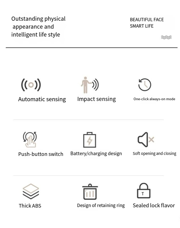 Coș de gunoi inteligent pentru casă, inducție automată, coș de gunoi pentru living, dormitor, bucătărie, valoare ridicată_voghion.com
