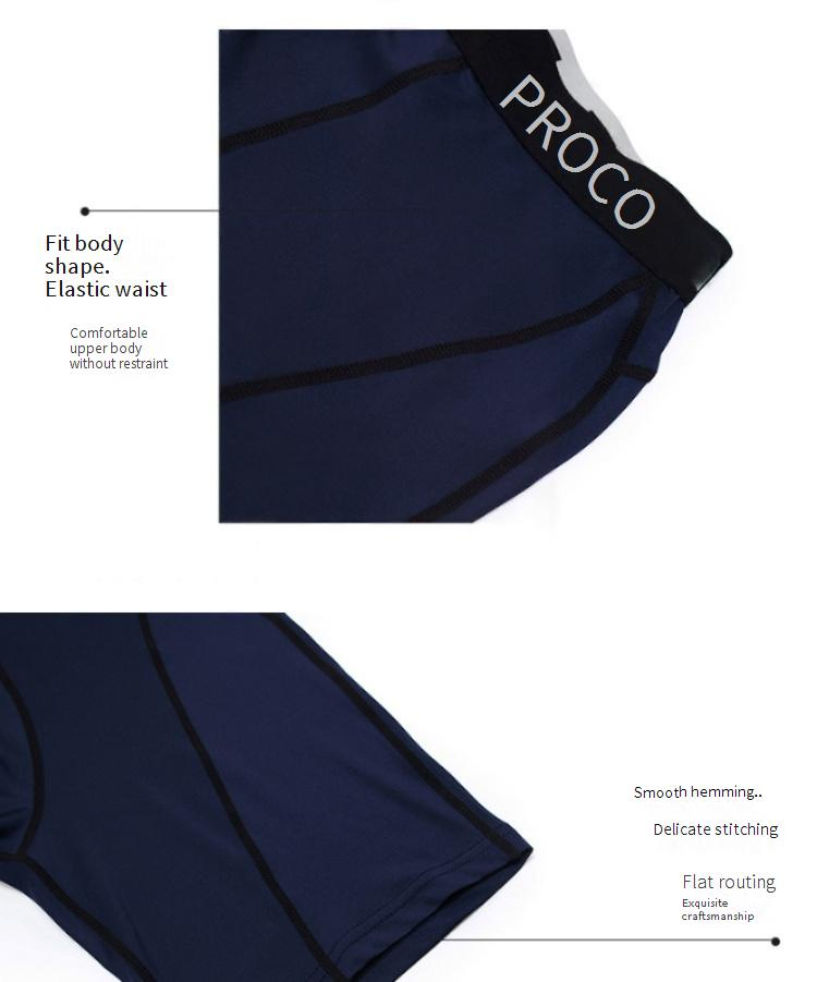 Vêtements de sport pour hommes, séchage rapide, sous-vêtements hautement élastiques, fitness, compression serrée, course à pied, entraînement, boxer, coloré_voghion.com