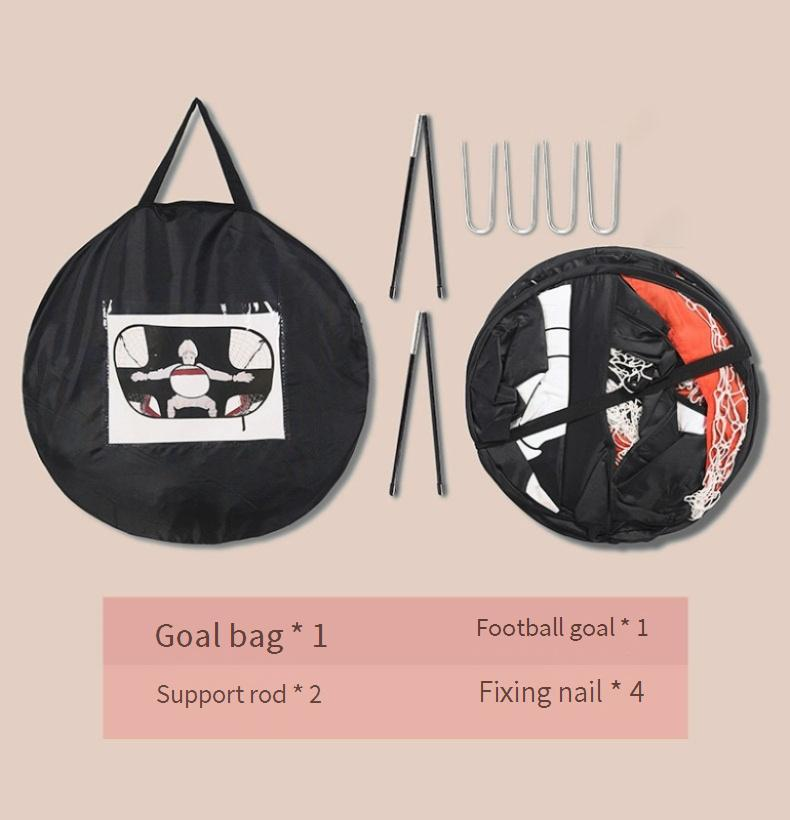 Porta da calcio pieghevole due in uno e attrezzo da tennis - Giocattolo portatile per l'allenamento multi-sport dei bambini_voghion.com