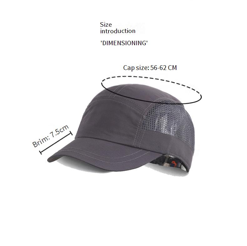 Quick-Dry Baseball Cap For Men - Lightweight & Breathable Sun Hat With Long Brim (UPF 50+ UV Protection, Moisture-Wicking, Adjustable Strap)_voghion.com