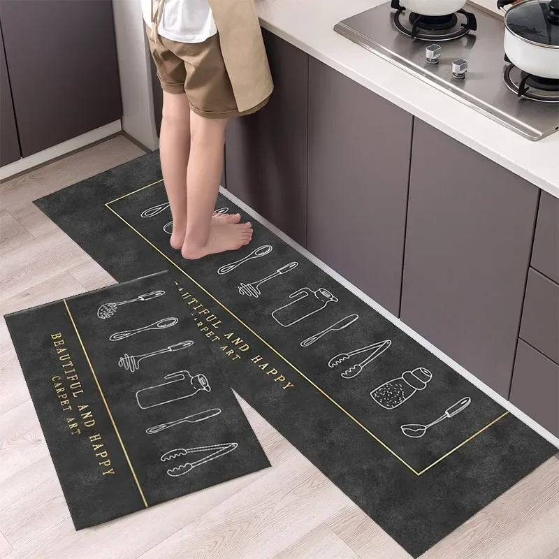 Carpet 1PCS Technical Cloth Soft Leather Floor Mat Toilet Door Bathroom Floor Mat Stain And Oil Resistant Easy To Clean_voghion.com