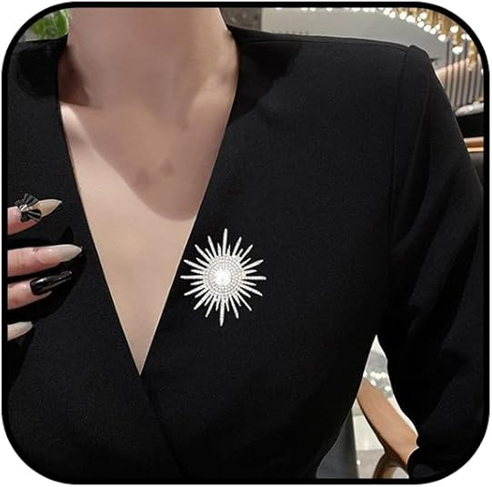 Sunflower Brooch, Sunflower Pearl Brooch, Women's Sunflower Rhinestone Brooch, Flower Brooch, Pearl Pine Clothes Lapel Badge Brooch, Pine Hanging_voghion.com