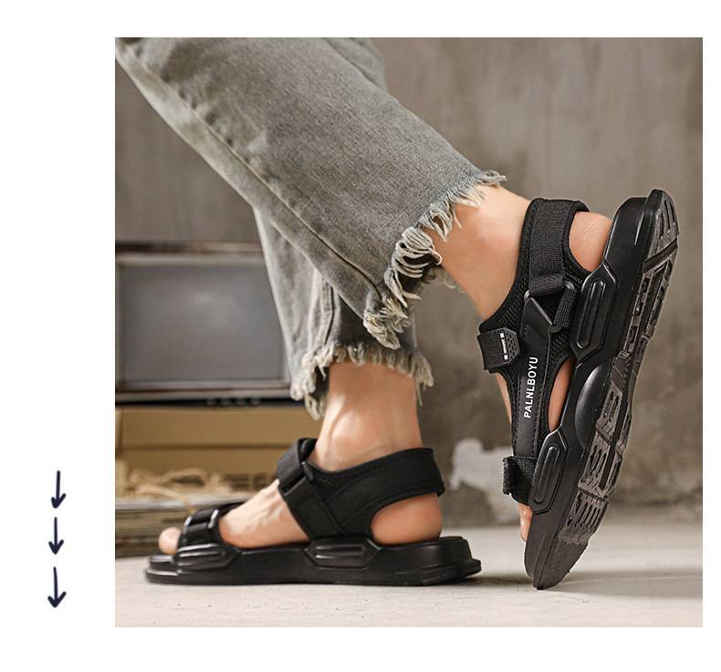 Herrensandalen, Neuer Stil Im Jahr 2025, Rutschfest, Dickbesohlte, Strandschuhe, Weiche Sohlen, Freizeitsport, Höhenvergrößerung, Sandalen Mit Hausschuhen_voghion.com