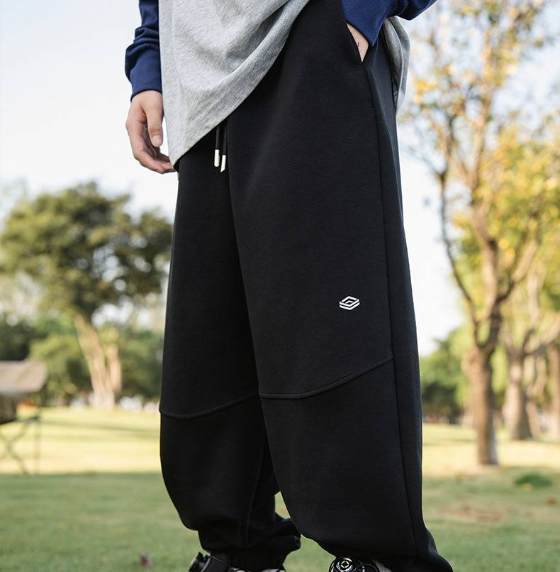 Adjustable Drawstring Cargo Pants For Big & Tall Boys - Heavyweight Cotton Blend Joggers With Concealed Zipper Pockets, Streetwear Style_voghion.com