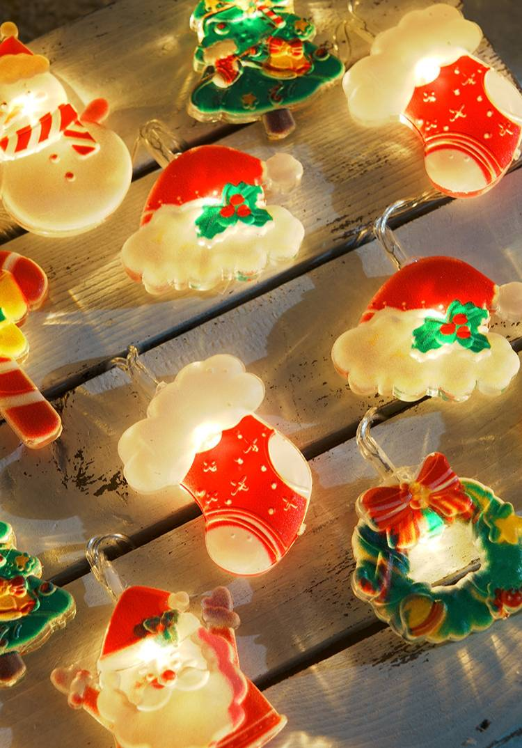 Luces navideñas LED Cadena de luces para árbol con luces decorativas Iluminación ambiental Luces navideñas Luces colgantes_voghion.com