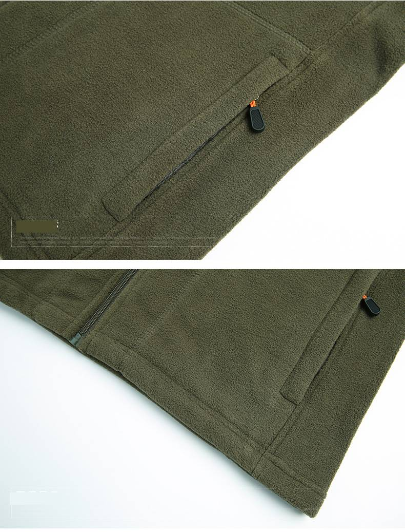 Colete masculino de lã polar com vários bolsos e fechamento em zíper, ideal para o inverno, perfeito para atividades casuais e ao ar livre._voghion.com