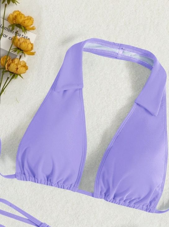 GraceChic Costume da bagno due pezzi transfrontaliero europeo e americano Bikini sexy tinta unita di alta qualità Stile Pure Desire aderente_voghion.com