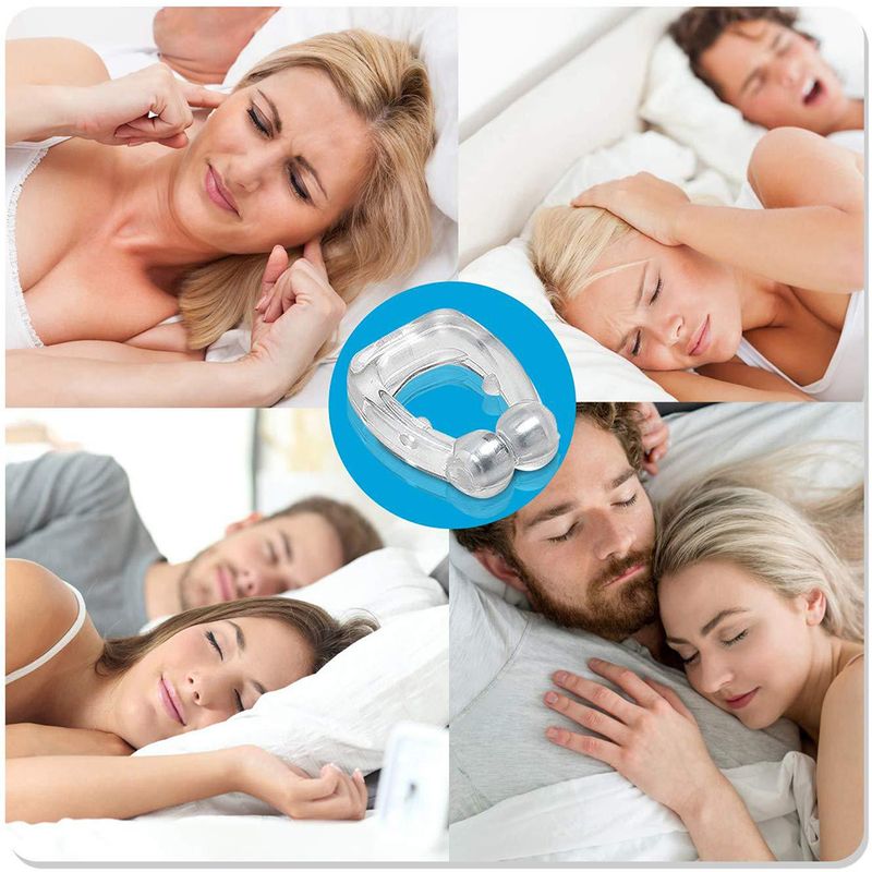 10 buc silicon magnetic anti-sforăit-stop sforăit nas clip somn tavă ajutor respirație apnee gardă noapte anti sforăit cu carcasă_voghion.com