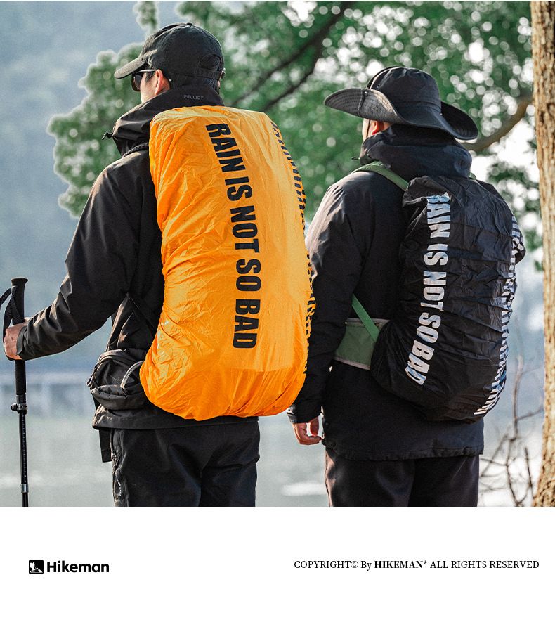 HIKEMAN Wasserdichte Rucksackhülle – Universeller Regenschutz zum Wandern/Camping (20–50 l) | Gut sichtbare Reflektorstreifen_voghion.com