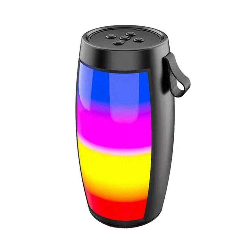 S12 Drahtlose Bluetooth Lautsprecher Leistungsstarke Tragbare Sound Box Subwoofer Auto Audio Bass MP3 Player Sound System LED Lichter_voghion.com