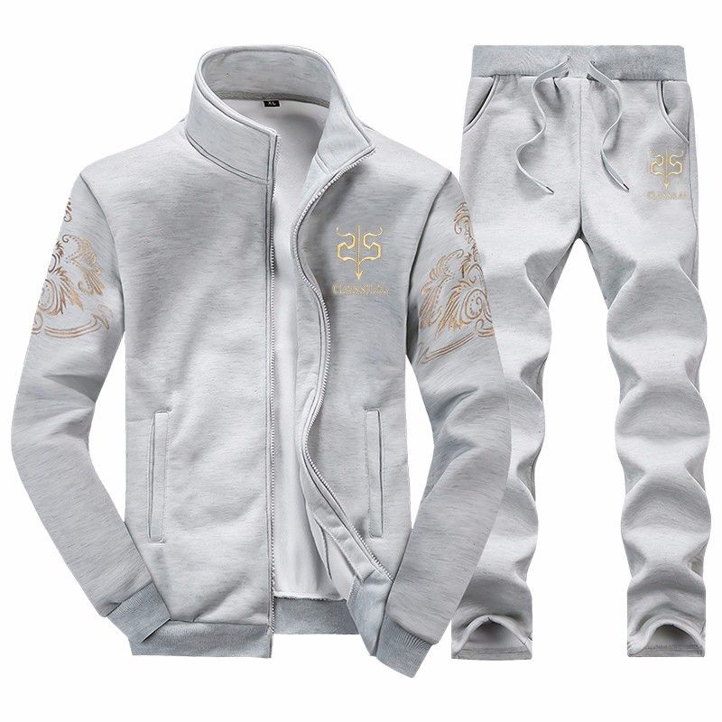M-8XL Herbst Männer 2025 Neue Koreanische Stil Trendy männer Casual Sport Anzug Langarm Zwei-Stück Set_voghion.com
