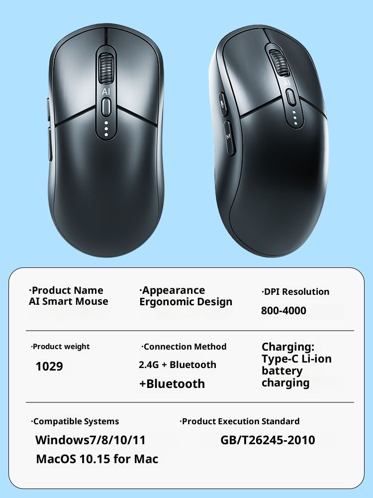 Digitex Digitex Premium M12 Smart AI Bluetooth Wireless IFLYTEK Artificial Intelligence Voice Rechargeable Mouse_voghion.com