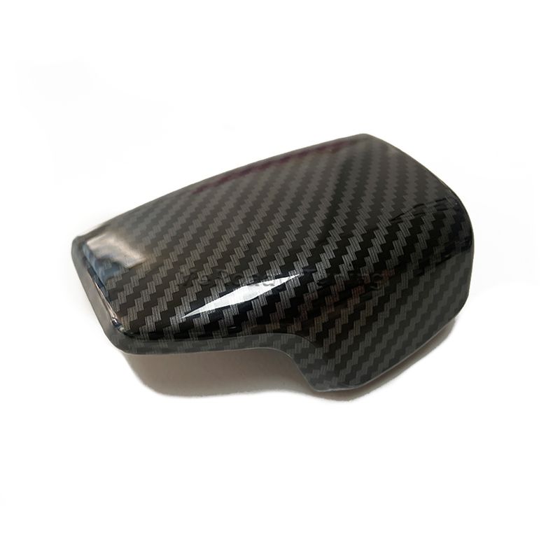 LHD Carbon Fiber Shift Knob Cover auto leather shifter cap for Audi A4 B9 A5 S5 Q5 fy Q7 RS4 RS5 2018 2019 2020 Interior_voghion.com