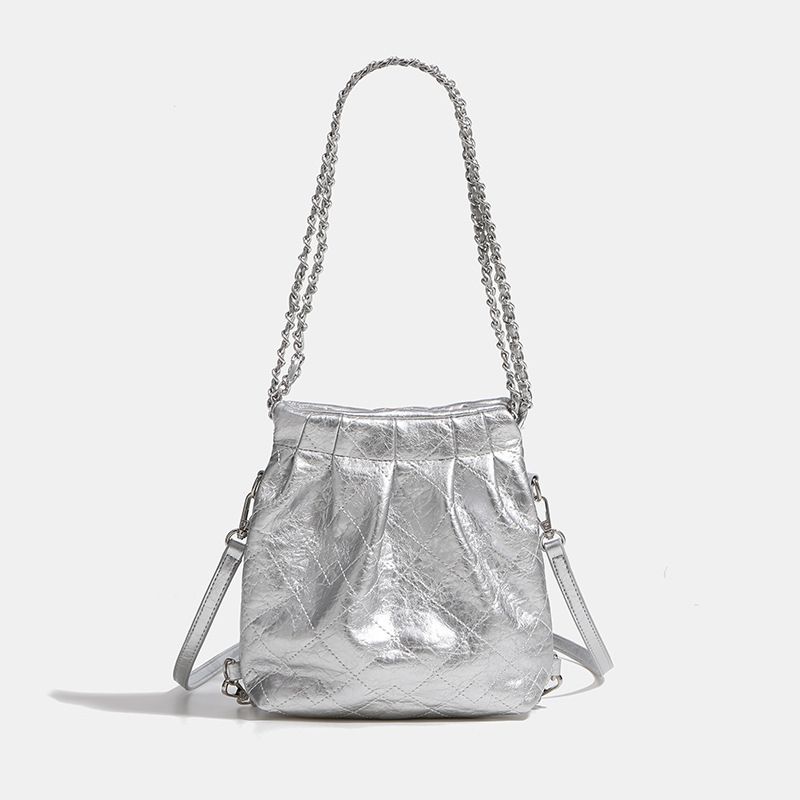 2025 Spring New Mini Hobo For Women Quilted Chain Backpack Versatile Small Shoulder Crossbody Bag_voghion.com