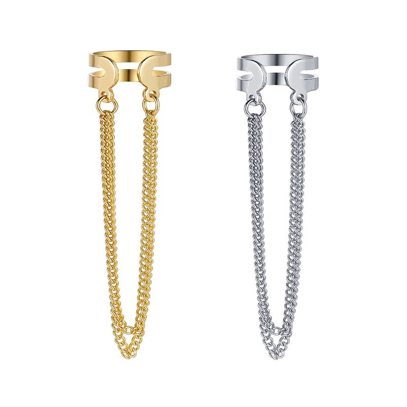 Orecchini a clip con gancio e nappa lunga color argento, multistrato, senza piercing, per donna, regalo di gioielli dal temperamento semplice_voghion.com