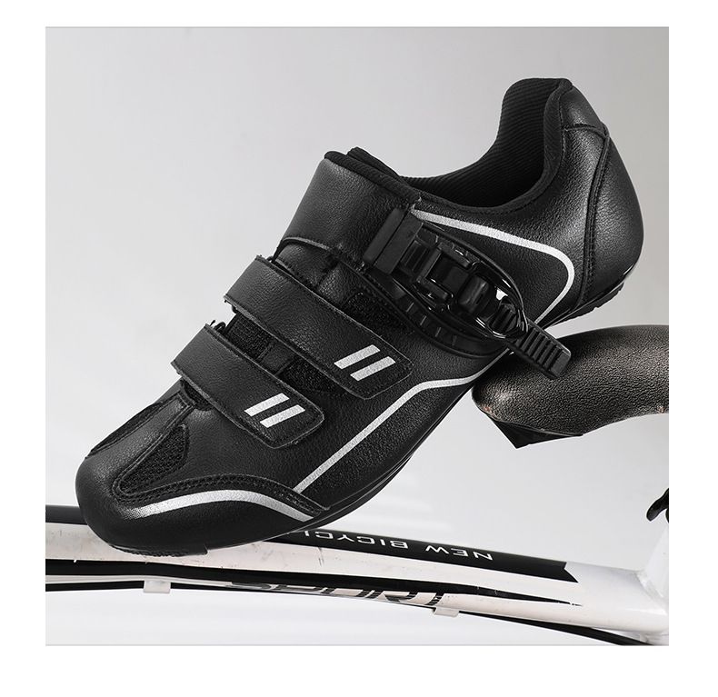 Zapatillas de ciclismo con cierre de hebilla, zapatillas de ciclismo de carretera para hombre y mujer, suelas de goma duras para bicicleta de montaña._voghion.com