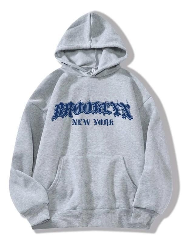 Felpa con cappuccio in pile, nuova collezione autunno inverno 2024 per donna, stile coreano, con stampa di lettere, pullover largo_voghion.com