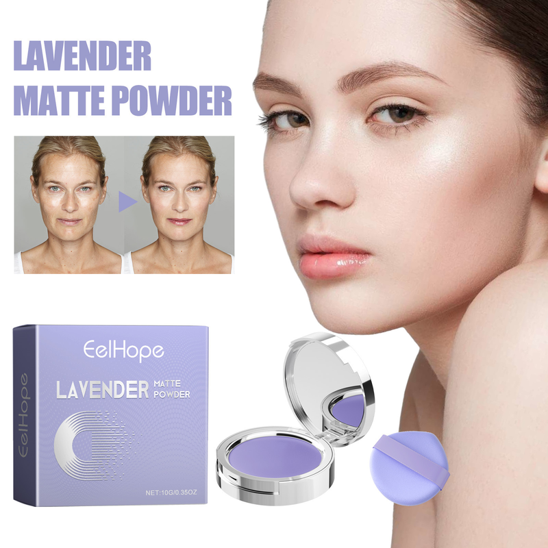 EELHOPE lavendel met mat oppervlak, licht licht, niet gemakkelijk te verwijderen make-up, natuurlijk en langdurig make-uppoeder_voghion.com