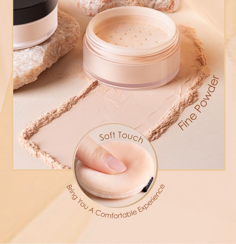 Cipria in polvere libera Focallure Invisible Finish, Cipria in polvere libera per il viso ..._voghion.com