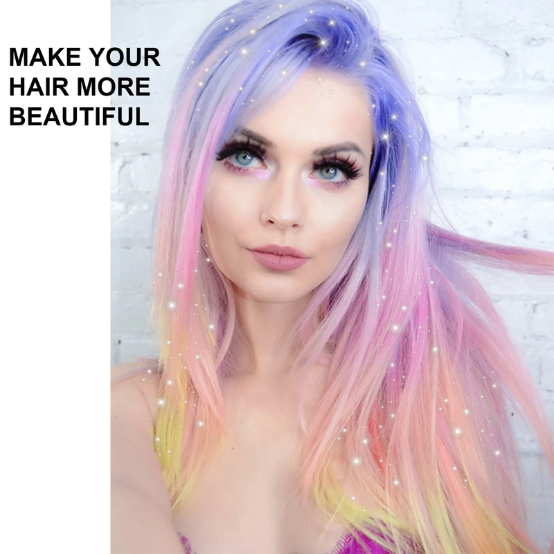 Coiffeurspray Eenmalig Party Glitter Coiffeurmëttel Faarwt d'Hoer séier an einfach ouni d'Hoer ze schueden_voghion.com