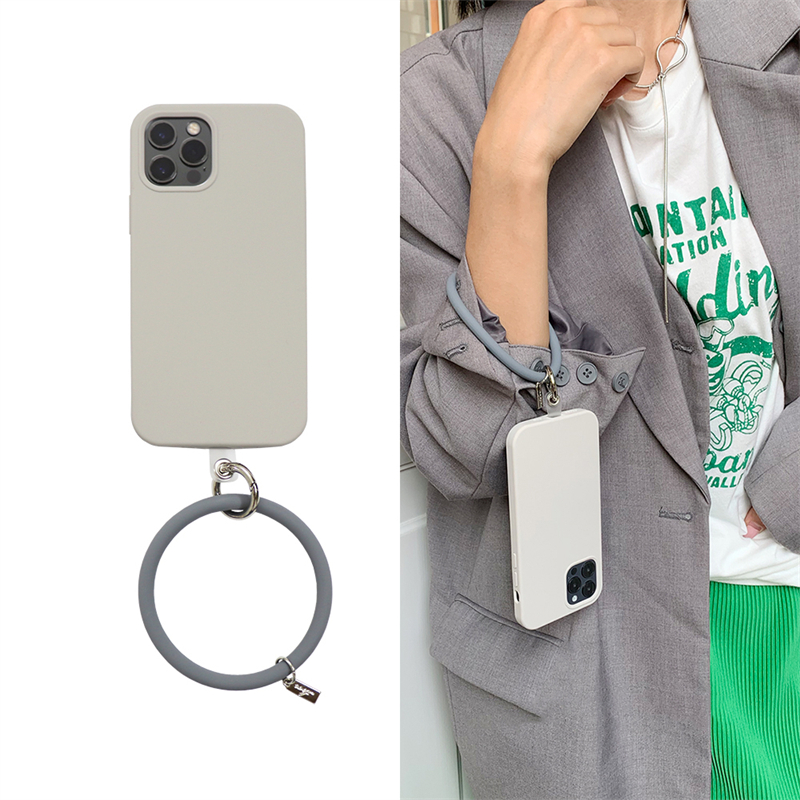 Universal Hanging Ring for Mobile Phone Soft Silicone Lanyard Strap Anti-Lost Bracelet for iPhone Xiaomi Huawei Samsung Keychain_voghion.com