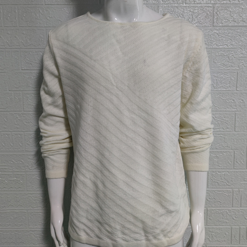 Trui heren 2024 herfst en winter slim fit lange mouwen ronde hals trui top trui_voghion.com