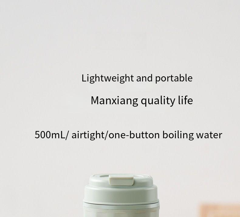 Hervidor eléctrico portátil de viaje pequeño con taza de agua hirviendo_voghion.com
