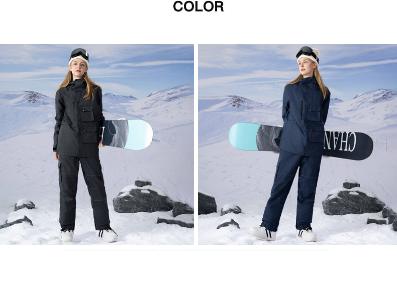 Nieuwe stijl werkkleding skipak set winddicht waterdicht warm ademend skibroek mannen en vrouwen dezelfde stijl_voghion.com