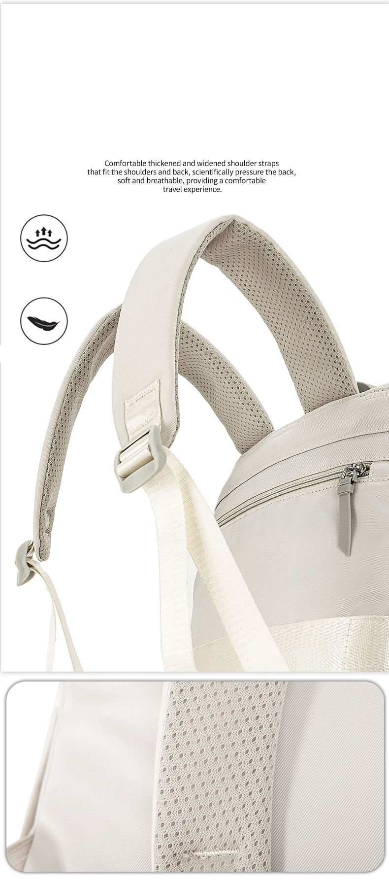 Backpack Simple Women's Advanced Sense Anti-splash Air Bag Shock Absorbing Computer Backpack Daily Commute Business Backpack_voghion.com