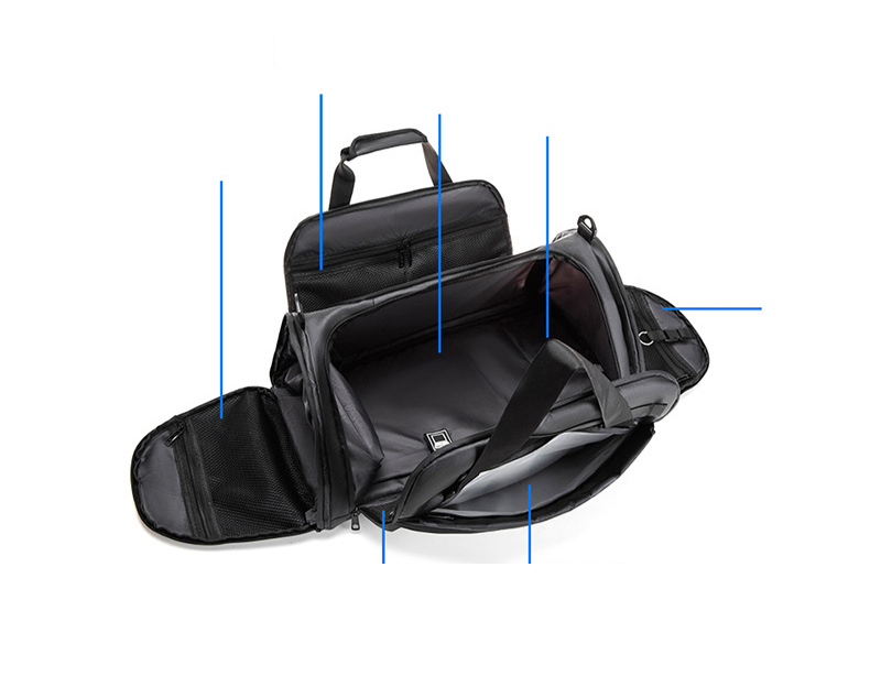 Πολυλειτουργική τσάντα γυμναστικής μεγάλης χωρητικότητας αδιάβροχο σακίδιο πλάτης μονού ώμου τσάντα χιαστί αθλητικό σακίδιο ταξιδιού_voghion.com