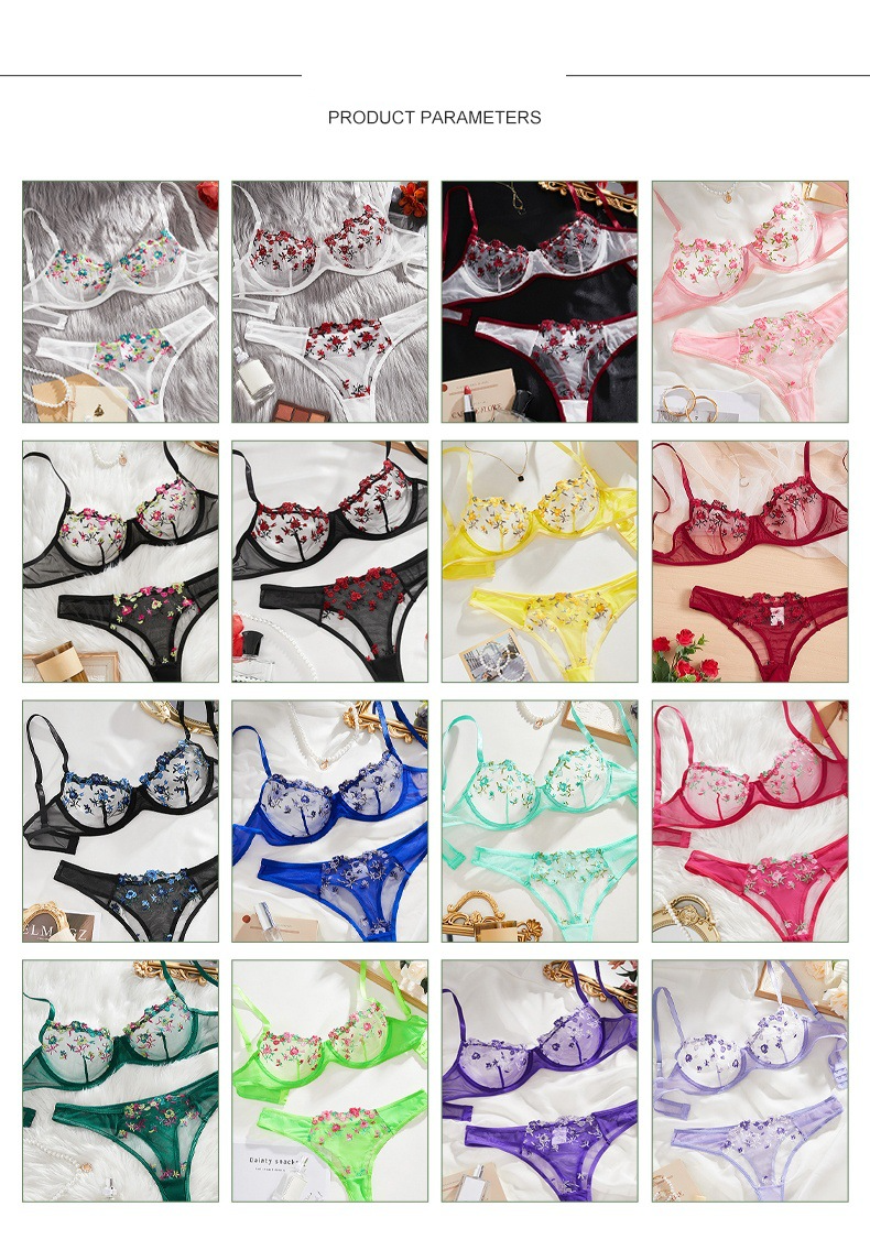 Soutien-gorge string en maille transparente pour femme, sous-vêtement ultra fin et sexy, Pure Desire_voghion.com