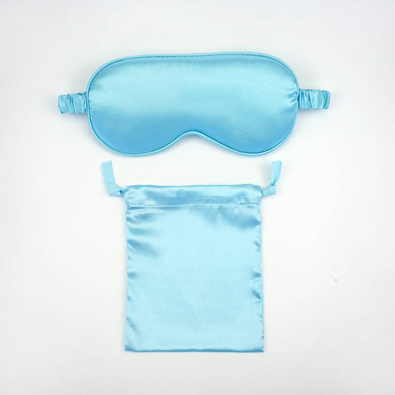 Silk-Like Sleep Mask & Drawstring Bag Set - Wedding Favors Gift (Double-Sided Breathable Luxury Travel Essentials)_voghion.com