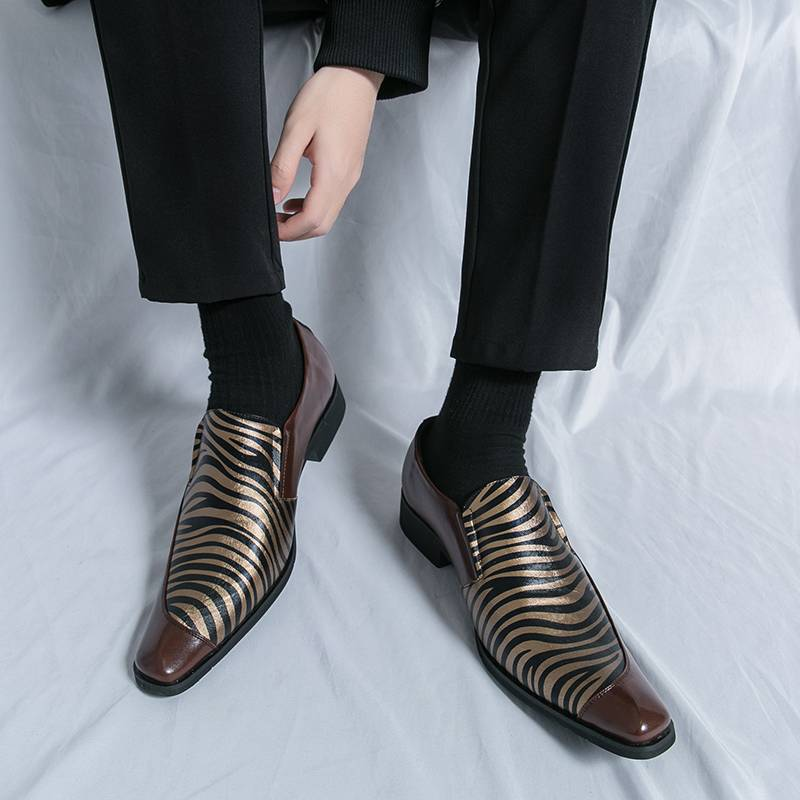Scarpe da uomo in pelle taglie forti 46 Codice 2025 Scarpe casual formali per parrucchieri Suola in poliammide Superficie in gomma_voghion.com