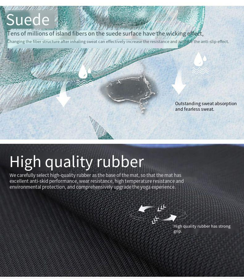 80cm Widened Suede Folding Yoga Mat Non Slip Ultra Thin Portable Fitness Mat Home Suede Rubber Mat_voghion.com