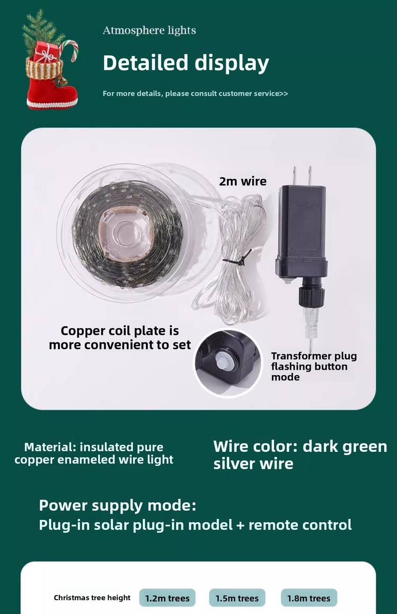 100-LED Copper Wire Fairy Lights – 10M Indoor/Outdoor Decorative String Lights (IP66 Waterproof, 6000K Cool White, PVC Coated, Battery-Powered)_voghion.com