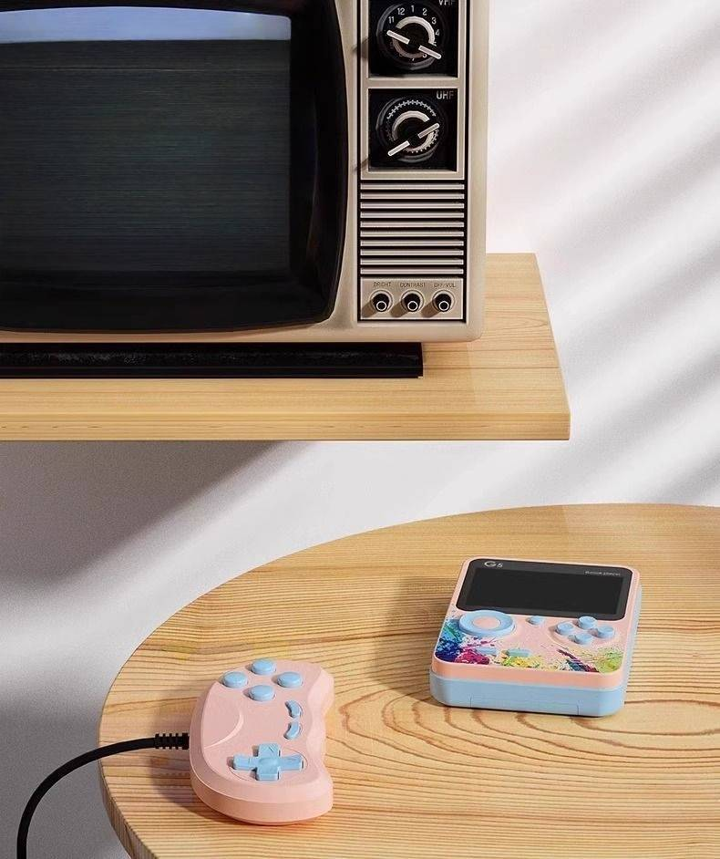 Retro-Handheld-Spielkonsole für Kinder – wiederaufladbares tragbares Spielgerät mit AV-Kabel, 2,4-Zoll- und 3,0-Zoll-Bildschirmoptionen, Einzel-/Doppelspielermodus_voghion.com