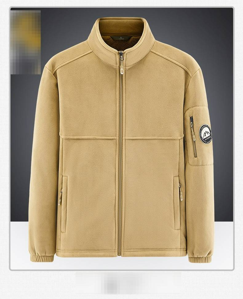 Herren Fleecejacke Sport Kapuzenpullover Mantel Plus Samtjacke Futter österreichisches Korn_voghion.com