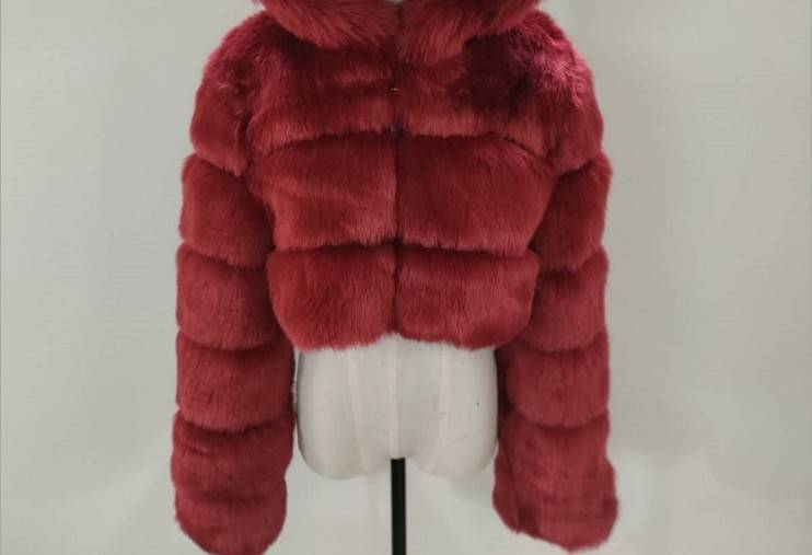 Dameskleding Patchwork korte jassen met lange mouwen Damesjas met imitatievosbontafwerking - Elegante jas met lange mouwen van imitatiebont in 16 kleuren (S-XXXXL)_voghion.com