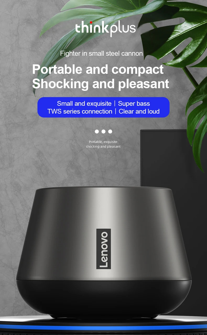 Oryginalny przenośny głośnik Bluetooth Lenovo K3 Pro 5.0 z dźwiękiem przestrzennym stereo i bezprzewodowym odtwarzaczem audio Bluetooth_voghion.com