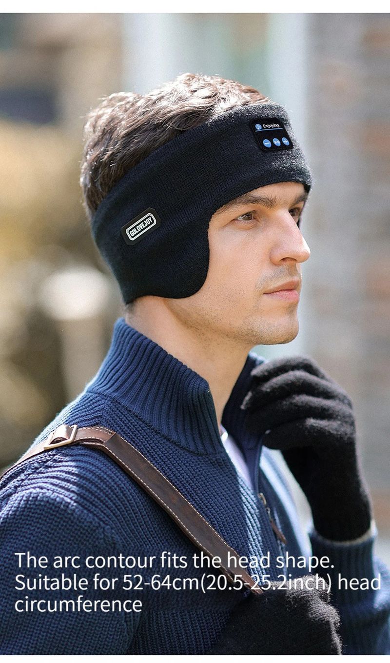 Cuffie Bluetooth 5.0 wireless, cuffie sportive, calde invernali, vivavoce con altoparlante, per escursionismo, camminata e corsa_voghion.com