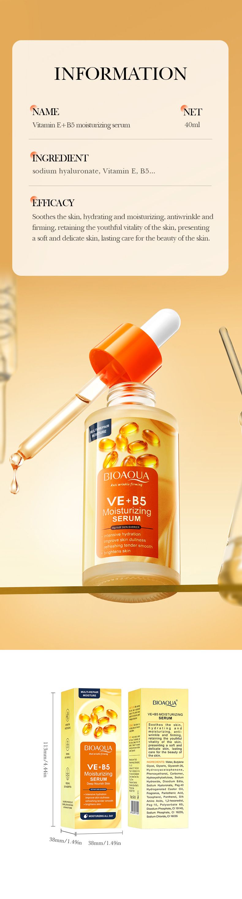 Full English Vitamin EB5 40ml BIOAOUA Hydrating And Moisturizing Essence_voghion.com