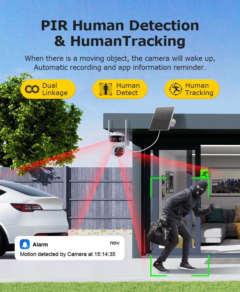Security Cameras Exclusive New Solar Surveillance 4G Camera 15x Zoom Wireless Night Vision HD Camera Ball Machine_voghion.com