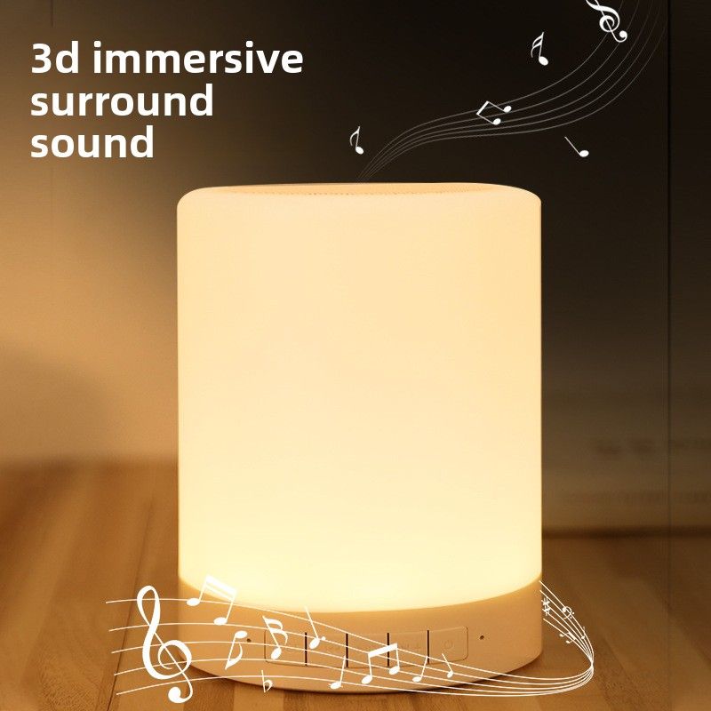 Night Bluetooth Colorful Speaker Portable Tap Light Creative Birthday Desktop Bedroom Custom Desk Lamp_voghion.com