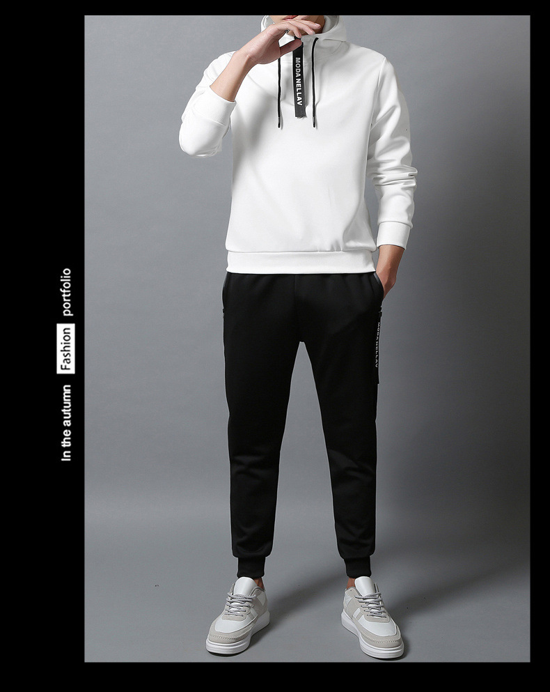 Ensemble de sport à manches longues pour homme et femme, survêtement surdimensionné, version coréenne, pull décontracté, couple_voghion.com
