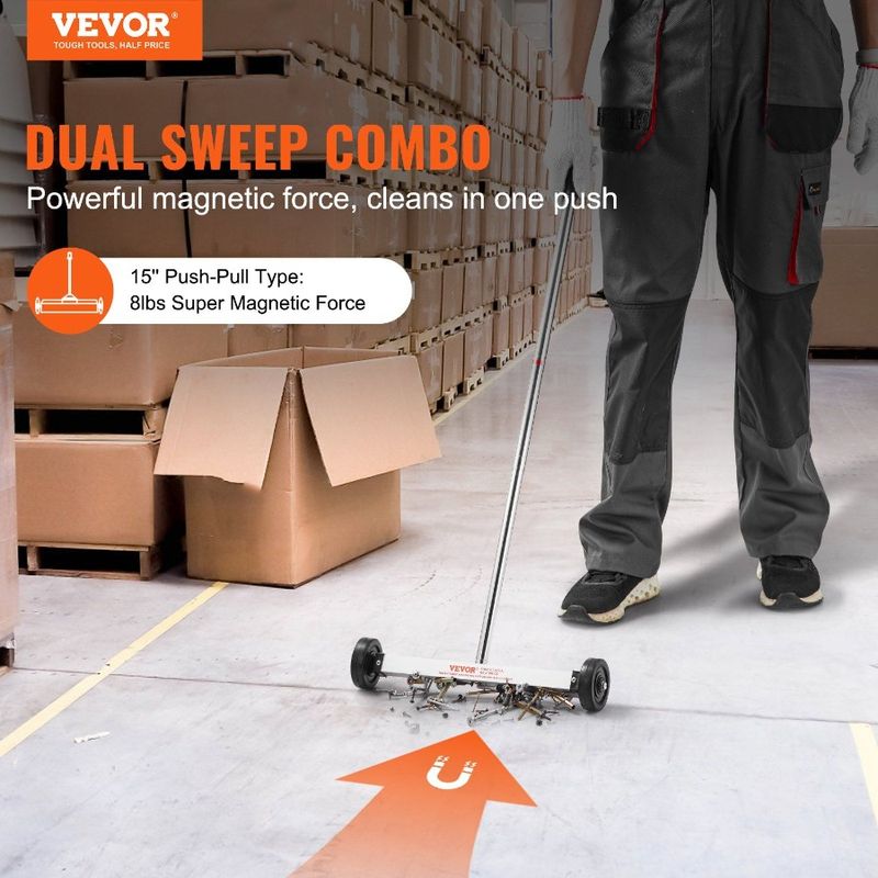Adjustable 15inch Handle Magnetic Capacity Lbs Mini Sweeper Wheels With 8_voghion.com