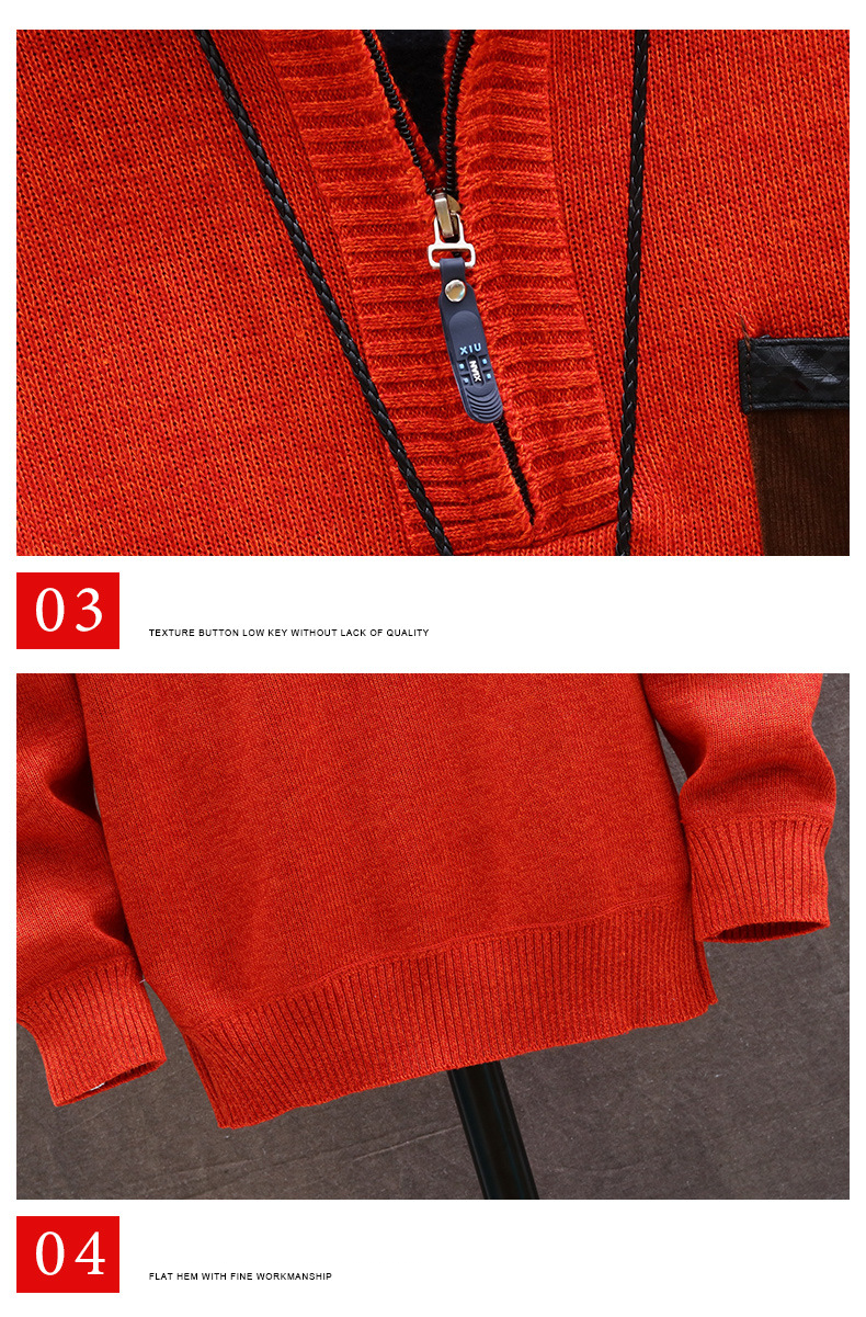 Herrenbekleidung Strickjacke Herren Mantel Pullover Rollkragenpullover Mode Freizeitkleidung_voghion.com