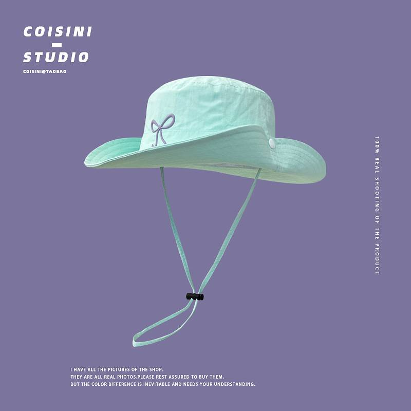 Sonnenhut 1PC Frühling und Sommer Hunderte von gewaschenen Cowboy-Sonnenschutz-Fischerhüten mit Verschluss_voghion.com