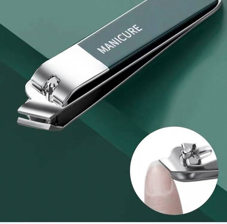 Nagelset aus Kohlenstoffstahl, praktische Glasnagelfeile für zu Hause, Ohrlöffel, Maniküre-Schönheitsnagelknipser, kleines Werkzeug_voghion.com