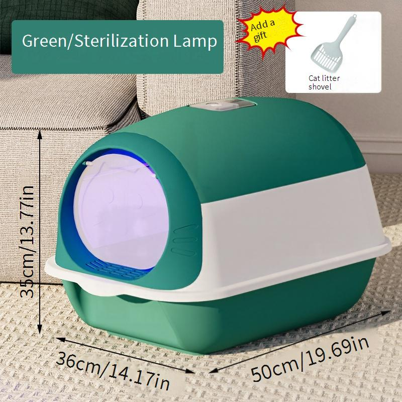 Cat Supplies Fully Enclosed Cat Litter Box Large Size Anti Carry Out And Anti Splash Cat Toilet Enclosed Cat Feces Box_voghion.com