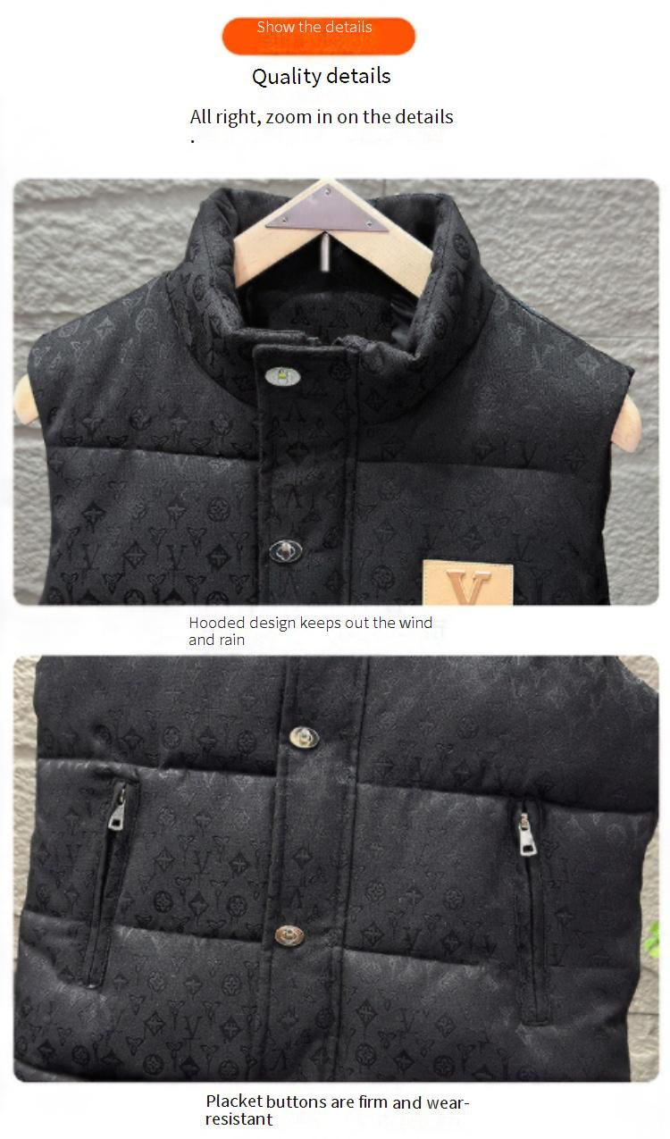 Chaleco acolchado unisex: capa de invierno a juego para parejas (tallas L-4XL, relleno de algodón, básico para ropa urbana)_voghion.com